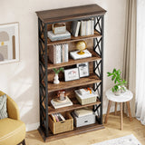 Tribesigns 6-Tier Bookcase, 71 Inches Industrial Bookshelves and Bookcases