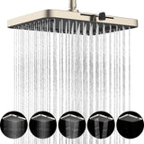 Hibbent 5 Spray Modes Shower Head, 13'' High Pressure Rain Shower Head, Large Rainfall Showerhead