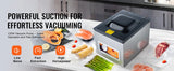 SucceBuy DZ-260S Chamber Vacuum Sealer 260W Vacuum Packing Machine with 10.2" Sealing Length for Wet Foods Meats Home Kitchen