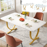 Tribesigns 63-Inch Rectangular Dining Table for 4 to 6, Modern Kitchen Table