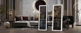 LED Lighted Floor Standing Mirror, Full Length Mirror with Lights for Bathroom