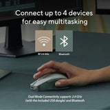 Wireless SmartO Mouse Silent Plus for Productivity/Gaming Ergonomic ABS Black with Quiet Switches