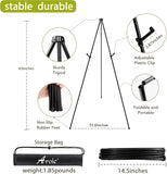 6 Pack Portable Foldable Metal Easel Stand for Display, Signs, Wedding, Arts, Painting, Adjustable
