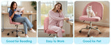 Furniwell Office Chair Armless Cute Desk Chair Modern Adjustable Swivel Vanity Task Computer Chair Home
