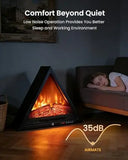 AIRMATE 22" Electric Fireplace Heater with LED Flame, 1500W & Remote