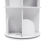 4 Tier Rotating Bookshelf 360° Spinning Display Rack with Wheels