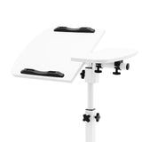 White Mobile Lift Computer Folding Desk Study Table Height Adjustable Computer Desk Lap Bed Tray Bed Desk Work Furniture