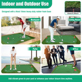 Golf Putting Training Mat 3 Flag Practice Putting Green Mat Movable