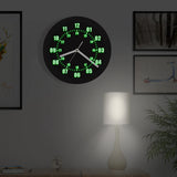 LED Indoor/Outdoor Wall Clock Remote Control, Night Lighting, 7 Colors Backlight