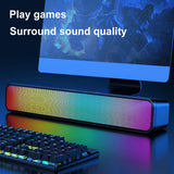 RGB Wireless Speaker Bluetooth-Compatible Desktop Speaker USB Powered Computer Speaker