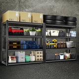 4-Tier Metal Garage Shelves 46x24x72in Adjustable Heavy Duty Steel for Warehouse Workshop