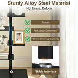 Metal Spine Bookshelf 9-Tier Metal Vertical Bookshelf DIY Spine Book Tower