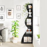 Tribesigns Corner Shelf, Modern 5-Tier Wall Corner Bookshelf, Stylish