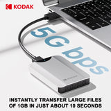 Kodak P230 Portable External Hard Drive 5Gbps 1T USB3.0 Lightweight 2.5-inch PHDD for PC Tablets PS5 XBOX Laptop Desktop