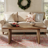 Tribesigns Farmhouse Rectangular Coffee Table, 47.24-Inch w/ Sturdy Base