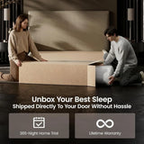 Firm Queen Size Mattress 14 Inch - Deep Sleep Hybrid Mattress for Pain Relief