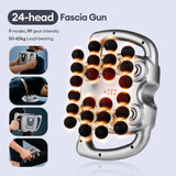 24-Head Fascia Vibration Body Massage Gun for Back Neck Shoulder Waist
