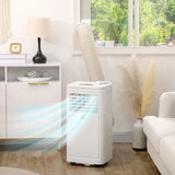 Portable Air Conditioner 8000 BTU AC Unit with Dehumidifier Fan Remote Control 24H Timer for 161Sq Ft Black