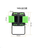 140L Dual Chamber Composting Tumbler Fast Assemble Tumbling Mobile Compost Starter