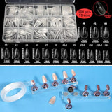Acrylic Nail Kit With Chrome Powder, Almond Tips, Art Brushes, Charms, 3D Gel, Tools,