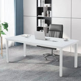 Large 78.7 Industrial Style Meeting Table Set for Conferences and Seminars