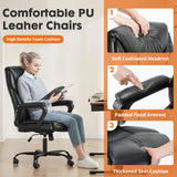 JHK Ergonomic PU Leather Padded Armrest Living Room Rocking Gaming Chair