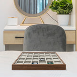 24-Slot Luxury Wooden Watch Box Organizer w/ Removable Flannel Pillows