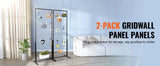 SucceBuy Grid Wall Panels Tower Wire Gridwall Display Racks Double Side Gridwall Panels for Art Craft Shows
