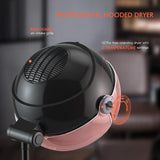 Ionic Hooded Hair Dryer 1875W Professional Standing Dryer with 3 Heat Settings,