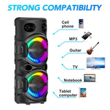 3000W Portable Bluetooth Speaker Sub woofer Heavy Bass Sound System