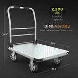 Collapsible Heavy-Duty Push Cart Dolly for Moving Large Loads