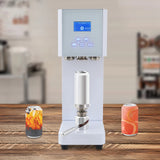 LED Display Beverage Seal Machine 370w Milk Tea Drink Bottle Sealer White Cans