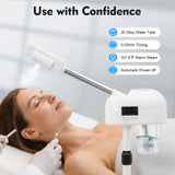 Professional Facial Steamer Machine on Wheels Standing Esthetician