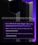 AULA WIN60 HE Magnetic Keyboard 21 Keys Butterfly Keycaps Wired Trigger