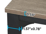 Tribesigns 90.55'' 2 Person Desk with Storage Shelves, Double Computer Desk