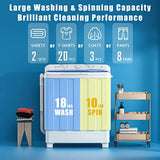 Portable washing machine for dorms, apartments, RVs: twin tub, 28lbs capacity, semi-automatic,