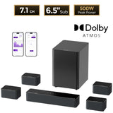 Poseidon D80 Boom 7.1ch 500W Dolby Atmos Soundbar, Wireless Subwoofer
