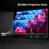 HD Video Smart Projector Outdoor w/ HDMI USB Wireless Connection for Home
