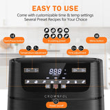 CROWNFUL Air Fryer 7L Touch-screen Display Air Fryer Oven with 8 Cooking Programs