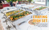 Chafing Dish Buffet Set, 2/4/5/6/7/8/9/10 Pack 8QT Full Size Stainless Steel