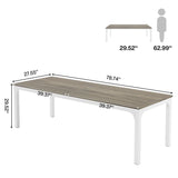Tribesigns Dining Table for 6-8 People, 200cm Large Narrow Long Rectangular Kitchen Dinner Table