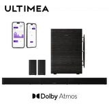 ULTIMEA 980W 7.1.4 TV Sound Bar with 10" Wireless Subwoofe,Dolby Atmos
