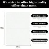 Office Chair Mat for Carpet 36"x48" Heavy Duty PVC Floor Protector Non-Slip Clear Computer Desk Mat