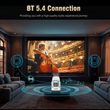 Android 11 WiFi6 BT5.4 Mini Outdoor Movie Projector with Air Mouse