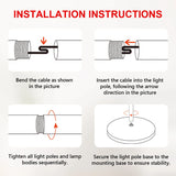 Modern Standing LED Floor Lamp with 2 Rotatable Lights, Remote & Touch Control