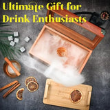 Cocktail Smoker Kit - Whiskey Smoker Kit with Smoking Gun Smoker Box 6 Flavors Wood