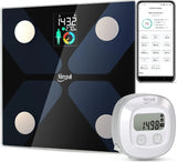 Body Fat Measuring Tape and Smart Scale for Body Weight and Fat with APP Digital Bathroom Scale for Weight Loss