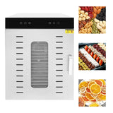 20-Trays Stainless Steel Food Dryer,110V Silver Rectangular Food Dehydrator 46*40*60cm