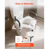 SucceBuy Raised Toilet Seat 5-Inch Lift Height Widened Commode Elevated Toilet Seat Rise