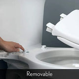 400TTA 000 Economy Toilet Seat Durable Enameled Wood ROUND White and 500EC 390 Toilet Seat ith Easy Clean